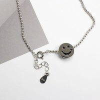 Happy Face Emoji Smile Sterling Silver Anklet