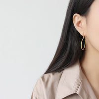 Geometric Semicircle 925 Sterling Silver Drop Earrings