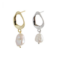 Natural Pearl 925 Sterling Silver Drop Earrings