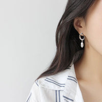 Natural Pearl 925 Sterling Silver Drop Earrings