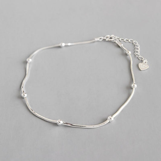 Simple Beads 925 Sterling Silver Bracelet