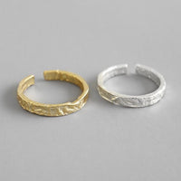 Concave Convex 925 Sterling Silver Adjustable Ring