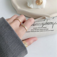 Concave Convex 925 Sterling Silver Adjustable Ring
