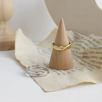 Ins Lines Cross Twisted Adjustable 925 Sterling Silver Ring