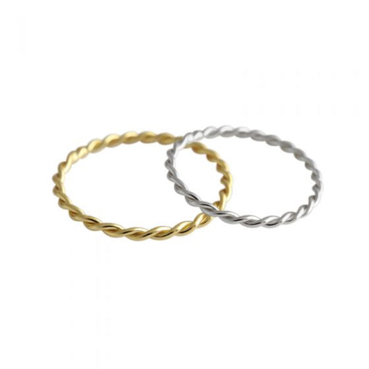 Minimalism Twisted Sterling Silver Ring