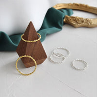Minimalism Twisted Sterling Silver Ring