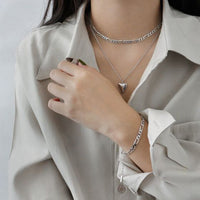 Classic Hollow Chain Bracelet 925 Sterling Silver