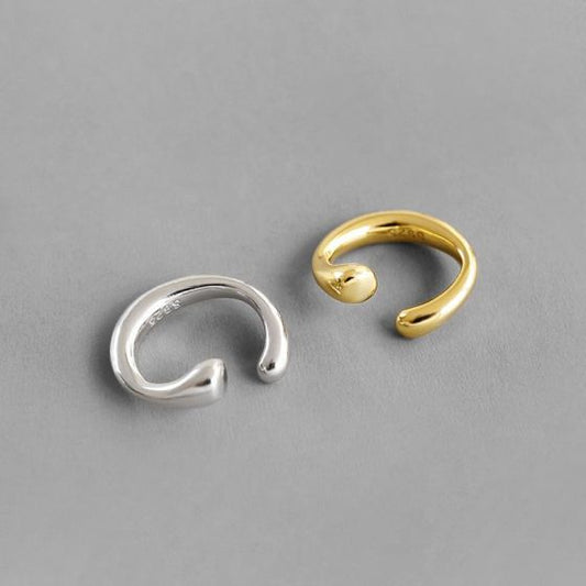 Minimalism Irregular 925 Sterling Silver Non-Pierced Earring
