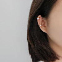Minimalism Irregular 925 Sterling Silver Non-Pierced Earring