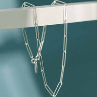 Hollow 4mm 925 Sterling Silver Chain Necklace