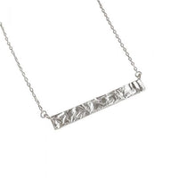 Geometry Rectangle Tag Necklace in 925 Sterling Silver