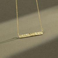 Geometry Rectangle Tag Necklace in 925 Sterling Silver