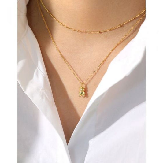Mini Bear 925 Sterling Silver Necklace