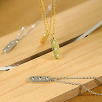 Crystal Geometry Star Tag 925 Sterling Silver Necklace
