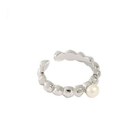 Natural Pearl Adjustable Sterling Silver Ring