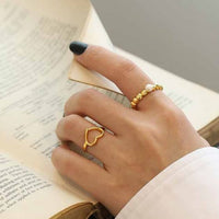 Natural Pearl Adjustable Sterling Silver Ring