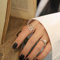 Natural Pearl Adjustable Sterling Silver Ring