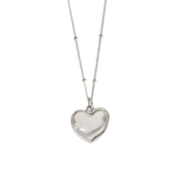 Irregular Heart Love Necklace, 925 Sterling Silver