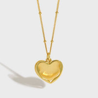 Irregular Heart Love Necklace, 925 Sterling Silver