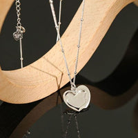 Irregular Heart Love Necklace, 925 Sterling Silver