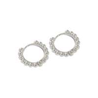 Circle Huggie Hoop Earrings, 925 Sterling Silver