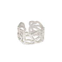 Vintage Irregular Branch Texture 925 Sterling Silver Adjustable Ring