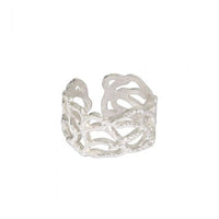 Vintage Irregular Branch Texture 925 Sterling Silver Adjustable Ring