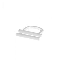 Geometry Strips Adjustable 925 Sterling Silver Ring