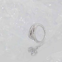 Line Crossing Adjustable 925 Sterling Silver Ring