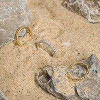 Bead Wave Twisted Sterling Adjustable Ring