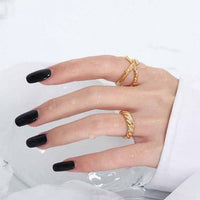 Twisted Crystal 925 Sterling Silver Adjustable Ring