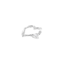 Irregular Heart Crystal Non-Pierced Earring (Single)