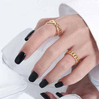 Classic X Cross Adjustable 925 Sterling Silver Ring