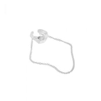 925 Sterling Silver Irregular Chain Tassel Non-Pierced Earring (Single)