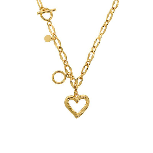 Hollow Heart 925 Sterling Silver Necklace
