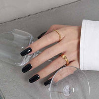 Irregular Wave Sterling Silver Adjustable Ring