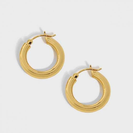 Minimalist Mini Circle 925 Sterling Silver Huggie Hoop Earrings