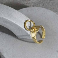 Holiday Circle Adjustable Ring 925 Sterling Silver