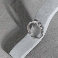 Simple Geometry Rectangle Crystal Adjustable Ring