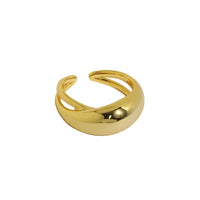 Minimalism Ellipse Sterling Silver Adjustable Ring
