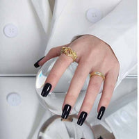 Simple Irregular Crystal Sterling Silver Ring