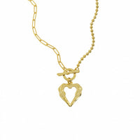 Irregular Heart 925 Sterling Silver Necklace