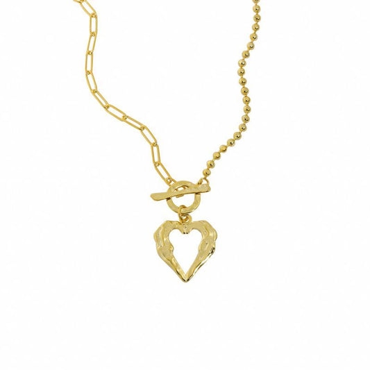 Irregular Heart 925 Sterling Silver Necklace