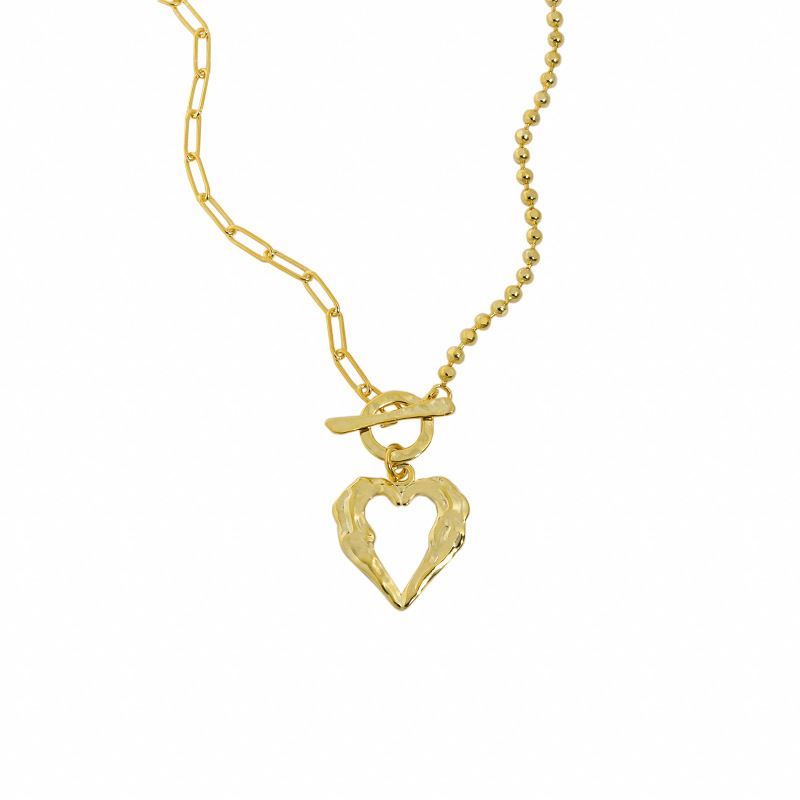Irregular Heart 925 Sterling Silver Necklace