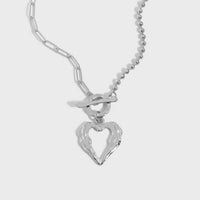 Irregular Heart 925 Sterling Silver Necklace