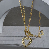 Irregular Heart 925 Sterling Silver Necklace