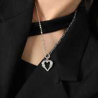 Irregular Heart 925 Sterling Silver Necklace