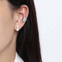 Round Natural Cultured Pearl 7mm 925 Sterling Silver Stud Earrings