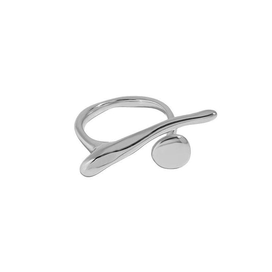Irregular OT Shape Adjustable 925 Sterling Silver Ring