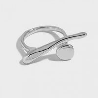 Irregular OT Shape Adjustable 925 Sterling Silver Ring